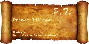 Princz Tímea névjegykártya